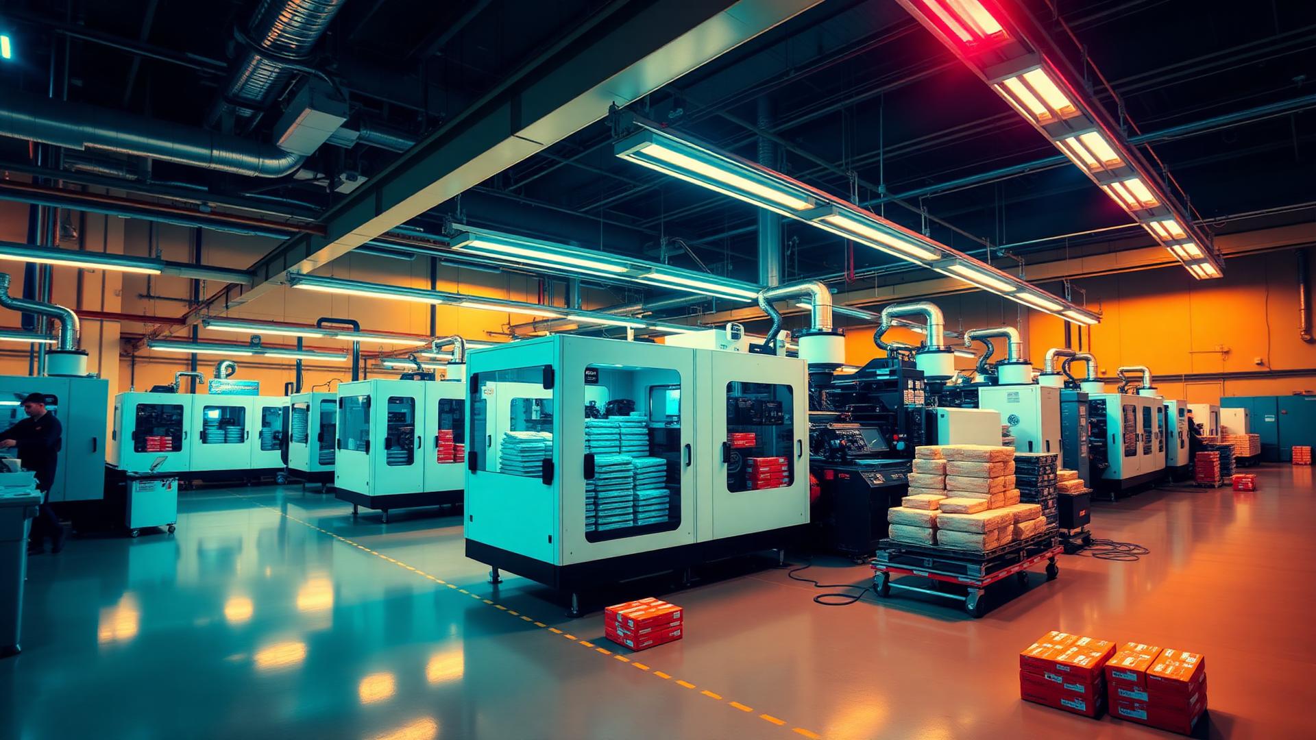 Hameed Packaging injection moulding factory floor in Lahore